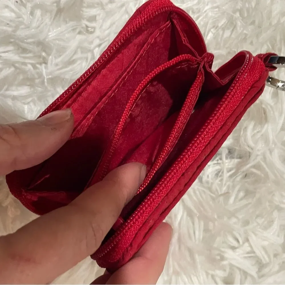 Vera Bradley Quilted Scarlet Keyring Wallet - Picture 6 of 8